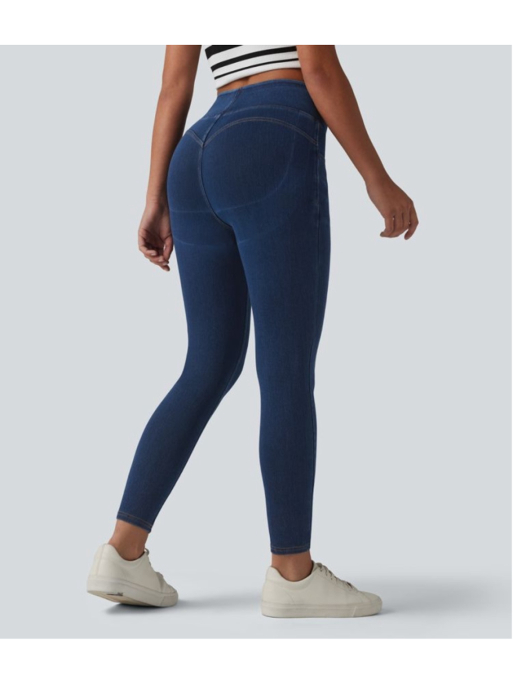 Halara Flex™ High Waisted Tummy Control Butt Lifting Denim Leggings Small - Picture 3 of 12